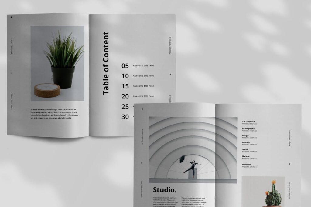 文艺工作室介绍画册杂志模板素材下载AERO Minimal Design Brochure插图2
