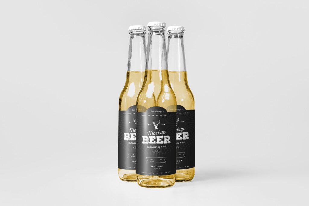 精致啤酒套装模型样机展示效果图Beer Mockup 5插图2