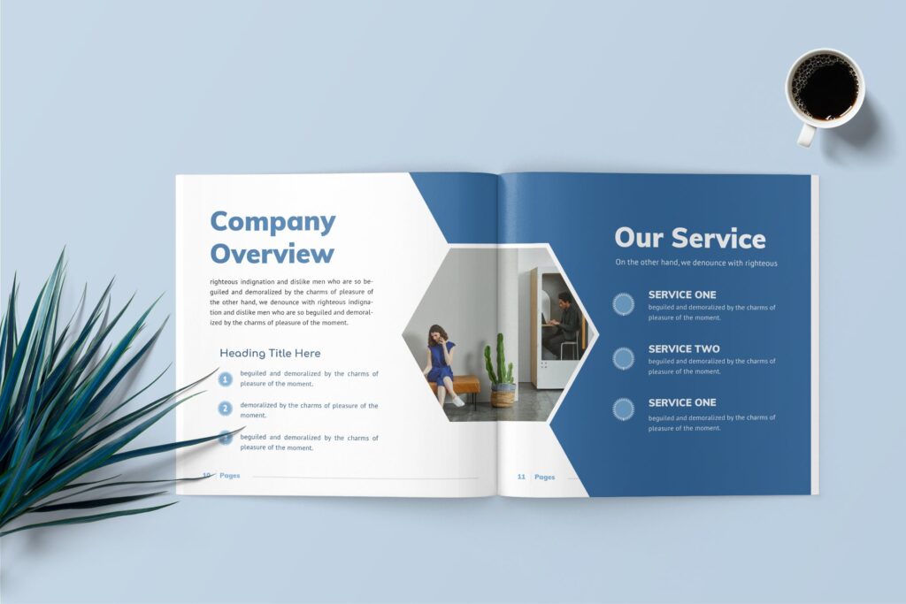 企业商务手册/内部手册杂志模版素材Delano Business Portfolio Template插图2