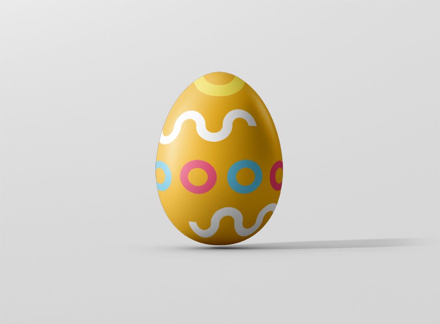 5个逼真的高质量复活节彩蛋模型样机Easter Egg MockUp插图1