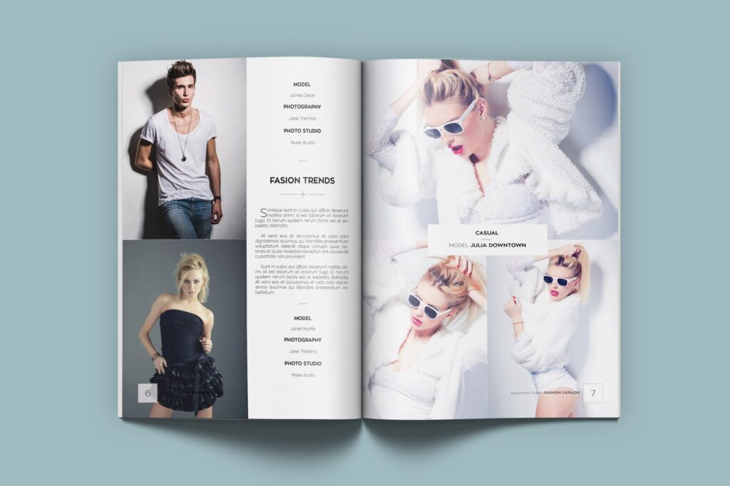 文艺优雅时装摄影目录/小册子画册杂志模版素材Fashion Catalog Magazine插图2