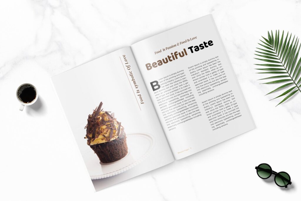 食品目录餐饮品牌画册杂志模板展示Food Magazine Template F6749GT插图2