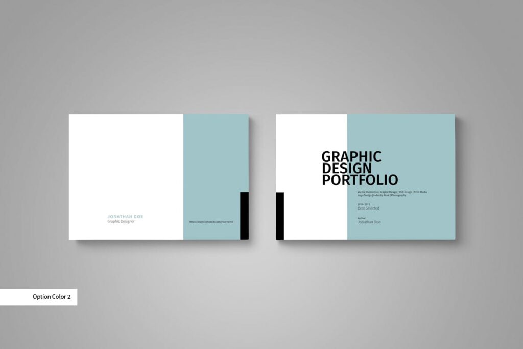 设计师工作产品/室内设计/家居设计展示画册模版Graphic Design Portfolio Template插图2