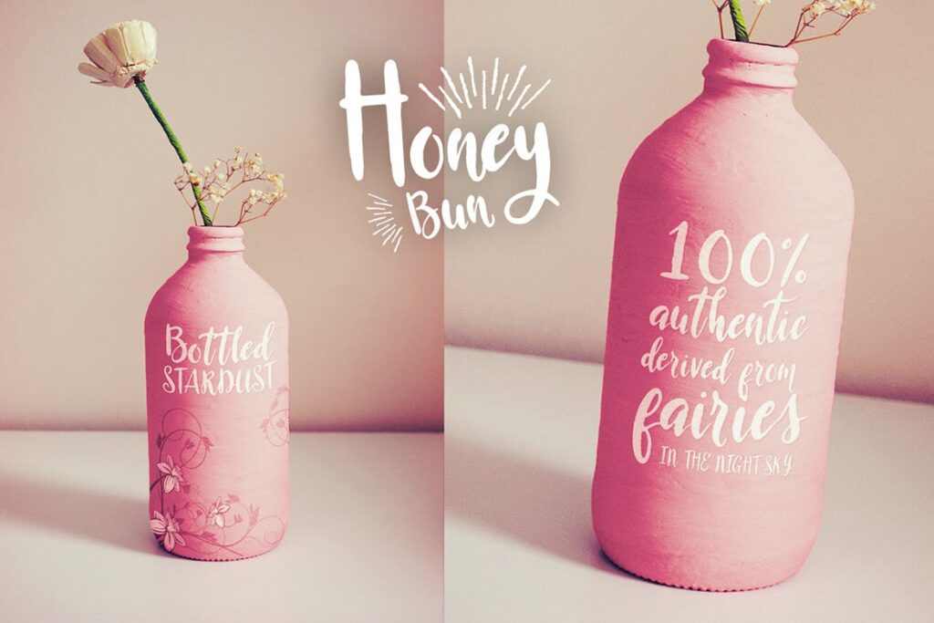 装饰艺术品或产品设计英文字设计下载Honey Bun Typeface插图2