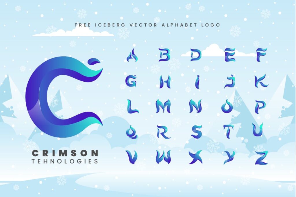 冰山系列主题英文衬线字体Iceberg Cold Unique Display Typeface插图2