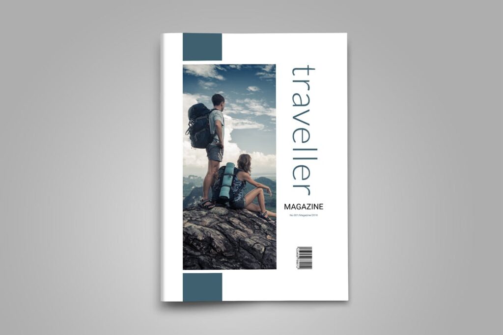 精致版式旅行者主题杂志模板Indesign Magazine Template RAUNJL插图1