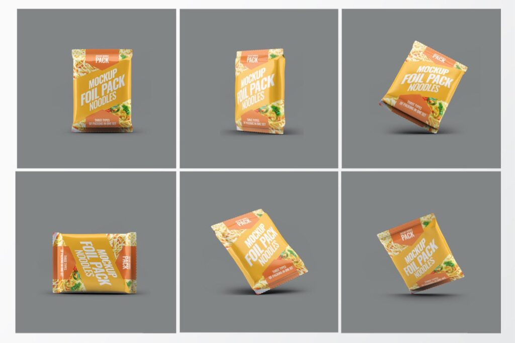 简约速食真空包装模型样机素材下载Instant Food Packages MockUp Bundle插图2