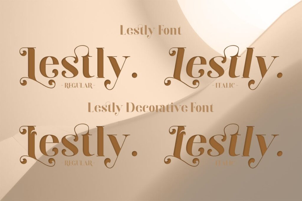 婚礼请柬/唯美邀请函衬线英文字体下载Lestly Fonts插图2