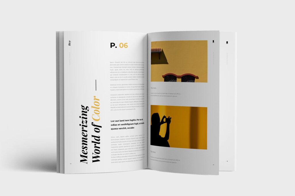 时尚和优雅的方式呈现信息图形类型画册杂志模板下载Minimal Catalog JZXPU2插图2