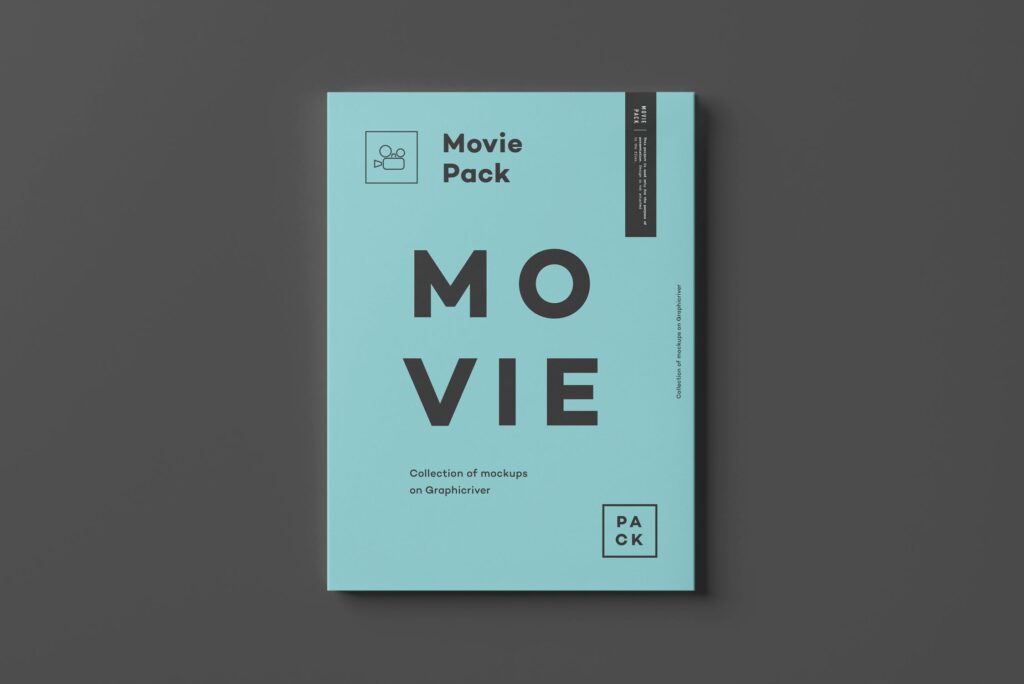 古典电影唱片包装模型样机素材下载Movie Pack Mockup 3插图2