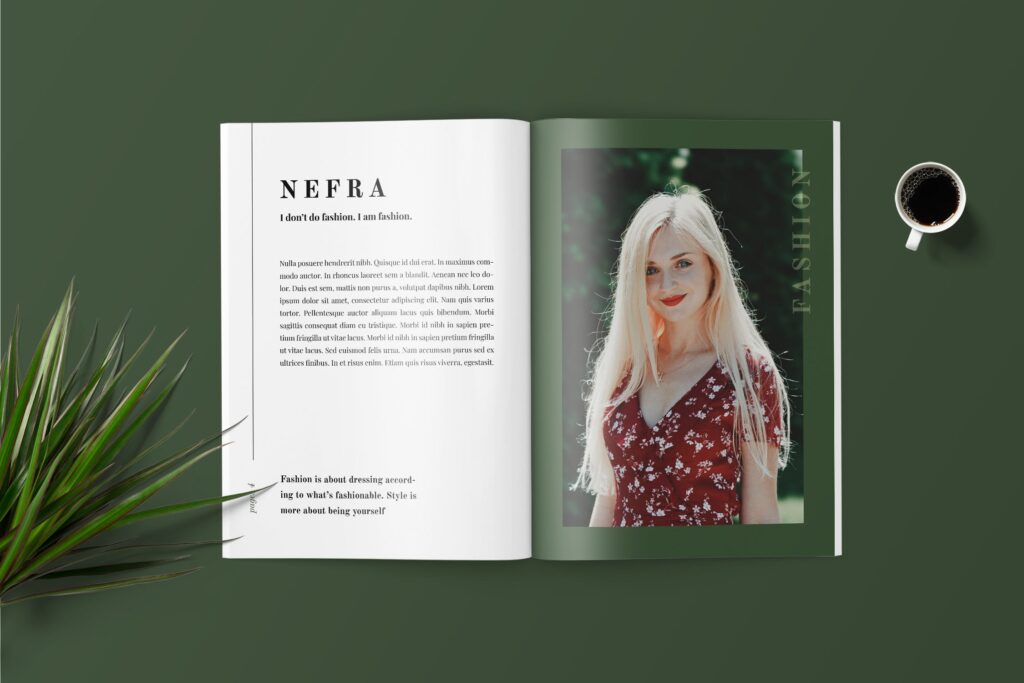 创意时尚潮流行业杂志模版Nefra Fashion Lookbook Catalogue插图2