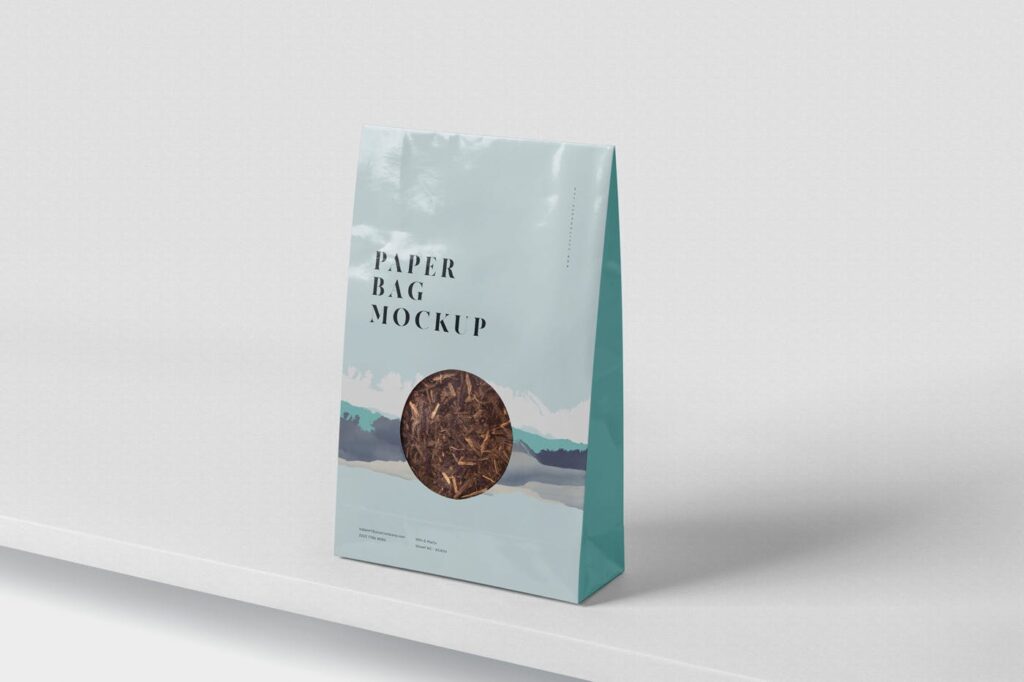 精致高端茶品纸袋包装模型样机效果图Paper Bag Mockup JQZU4FS插图2