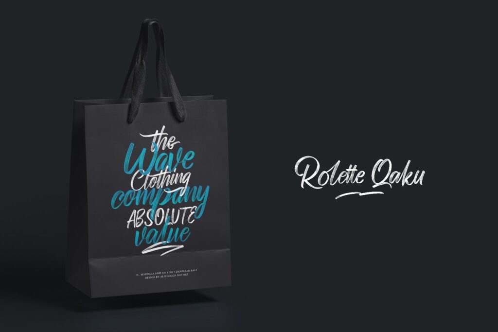 品牌包装装饰标题手写英文字体Rollete Qaku SVG & Regular font插图2