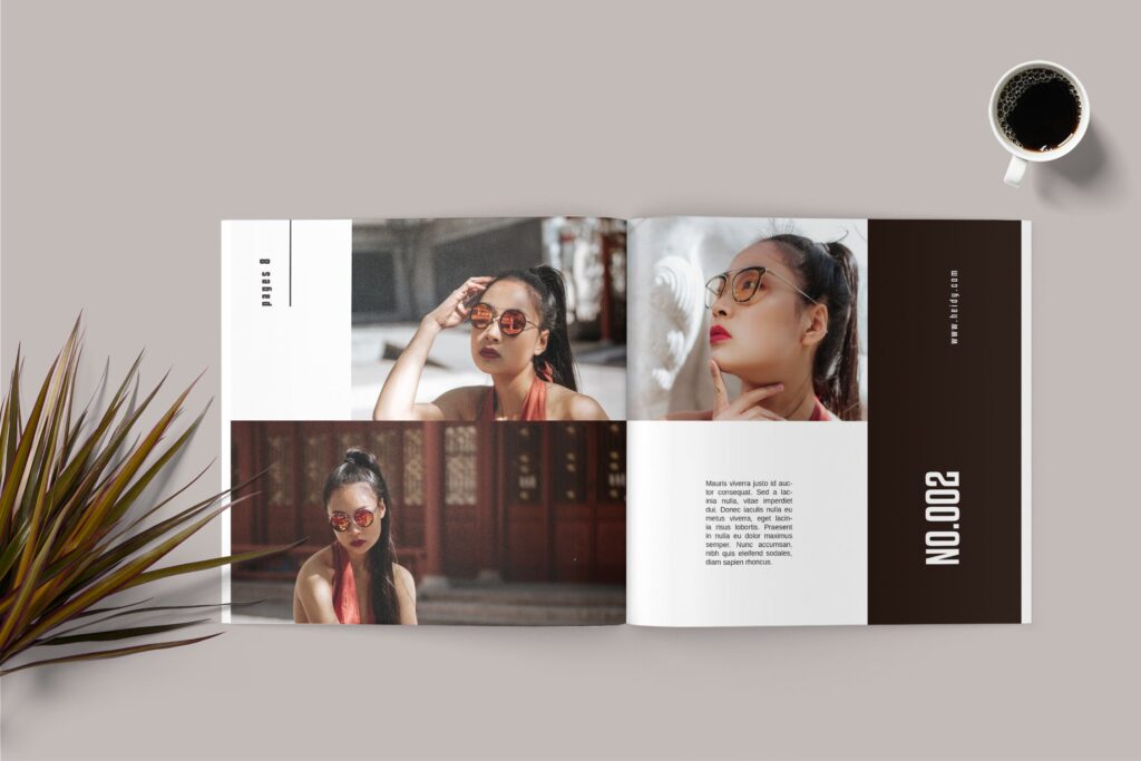 摄影作品集个人经典写真集杂志画册模版Square Photobook Magazine插图2