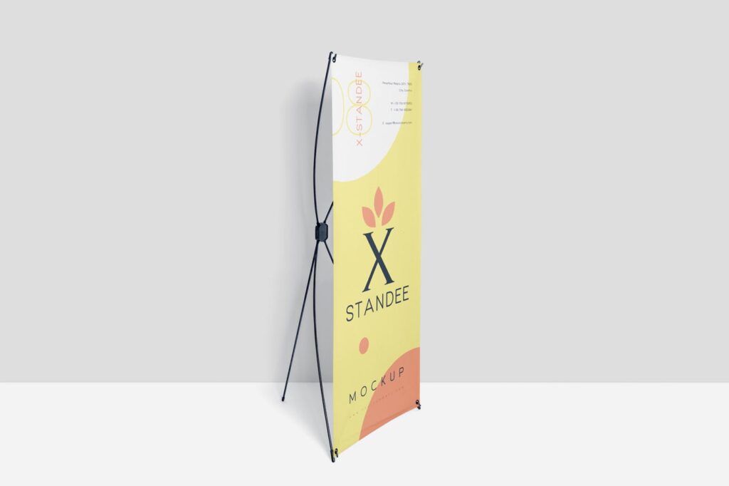 X展板易拉宝样机模型样机下载X Standee PSD Mockups插图2