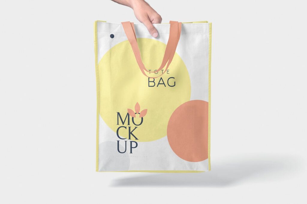 4个购物手提袋样机模型4 Tote Bag Mockups插图3