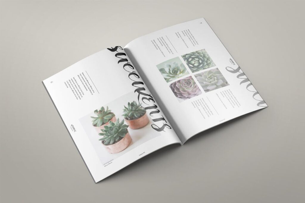 简约的植物学/多用途企业业务画册模板素材Botanical Magazine插图3