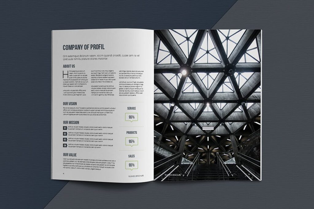 整洁典现代专业的企业商务手册模板Business Brochure Template DV95G插图3