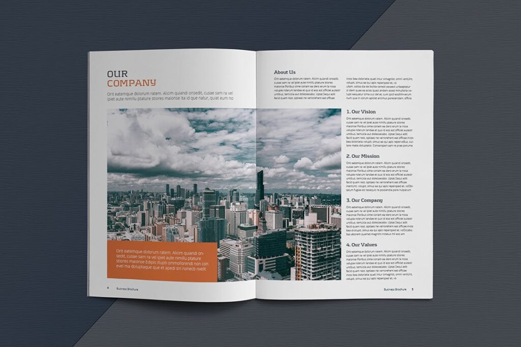 企业介绍销售数据年度报告画册杂志模板素材Business Brochure Template EBECHS插图3