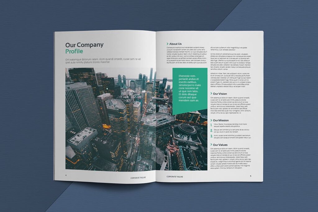 优雅简洁企业商务手册模板素材下载Business Brochure Template 52QC7R插图3