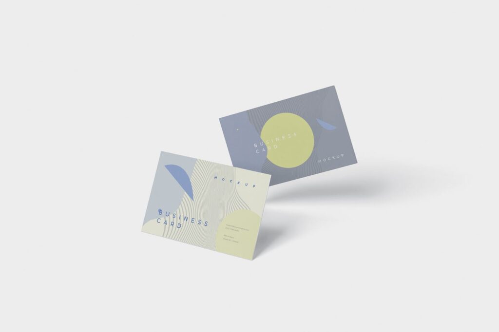 悬浮商务名片模板样机源文件下载Business Card MockUp PH3ZXGE插图3