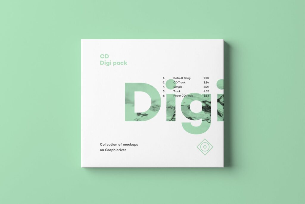 古典电影光盘/音乐CD唱片包模型CD Digi Pack Mockup 9插图3