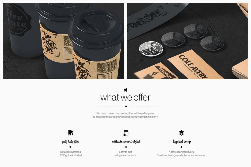 咖啡馆品牌VI模型样机素材下载Coffee Cafe Branding Identity Mockup插图3