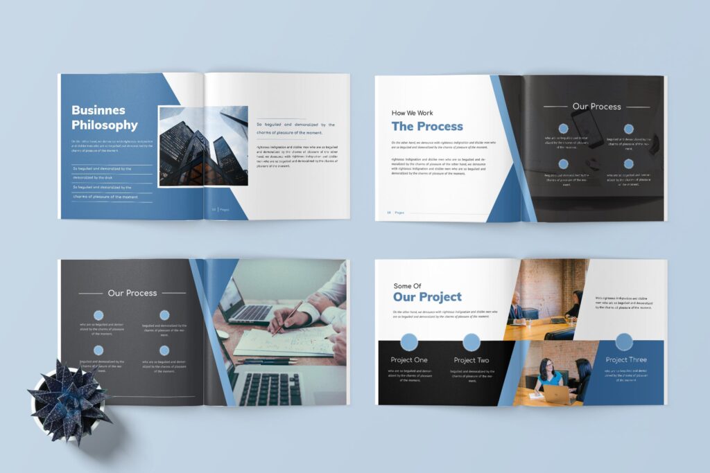 企业商务手册/内部手册杂志模版素材Delano Business Portfolio Template插图3