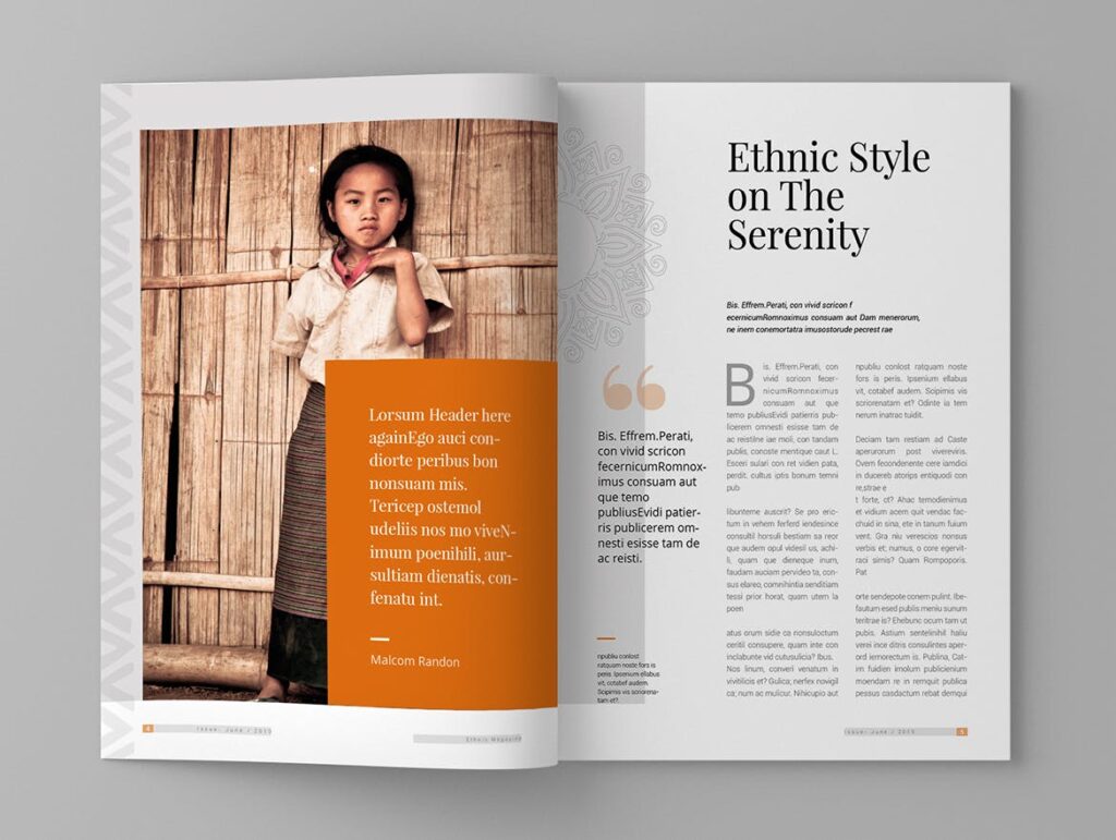 少数民族特色文化主题杂志模板Ethnic Magazine Template插图3