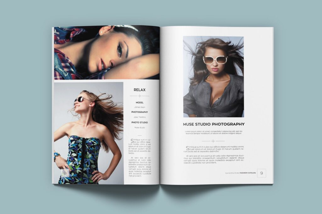 文艺优雅时装摄影目录/小册子画册杂志模版素材Fashion Catalog Magazine插图3