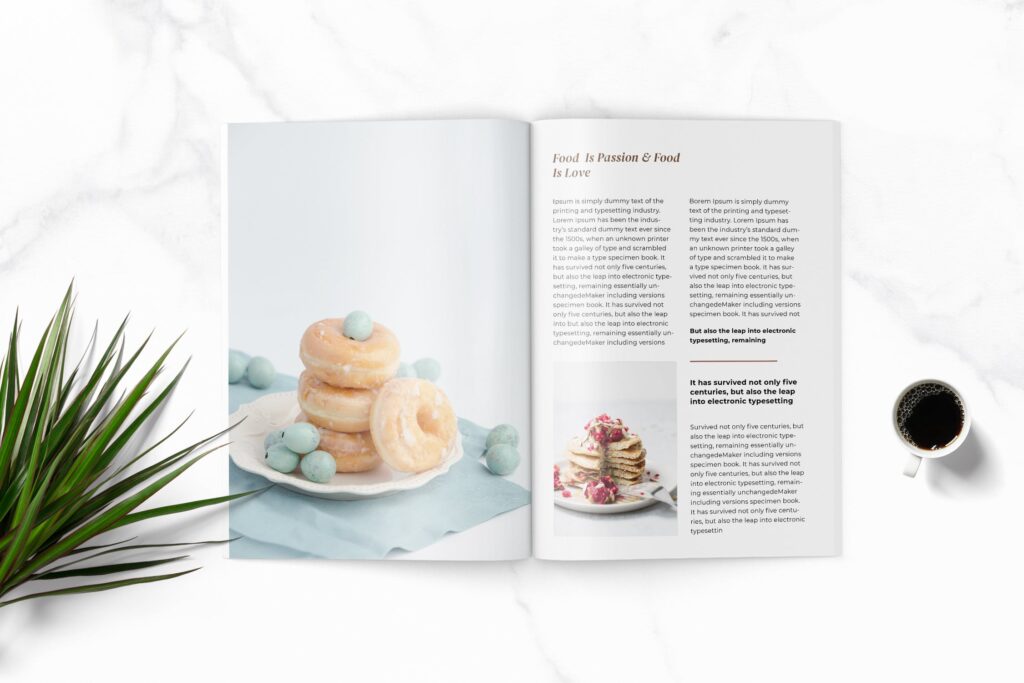 食品目录餐饮品牌画册杂志模板展示Food Magazine Template F6749GT插图3