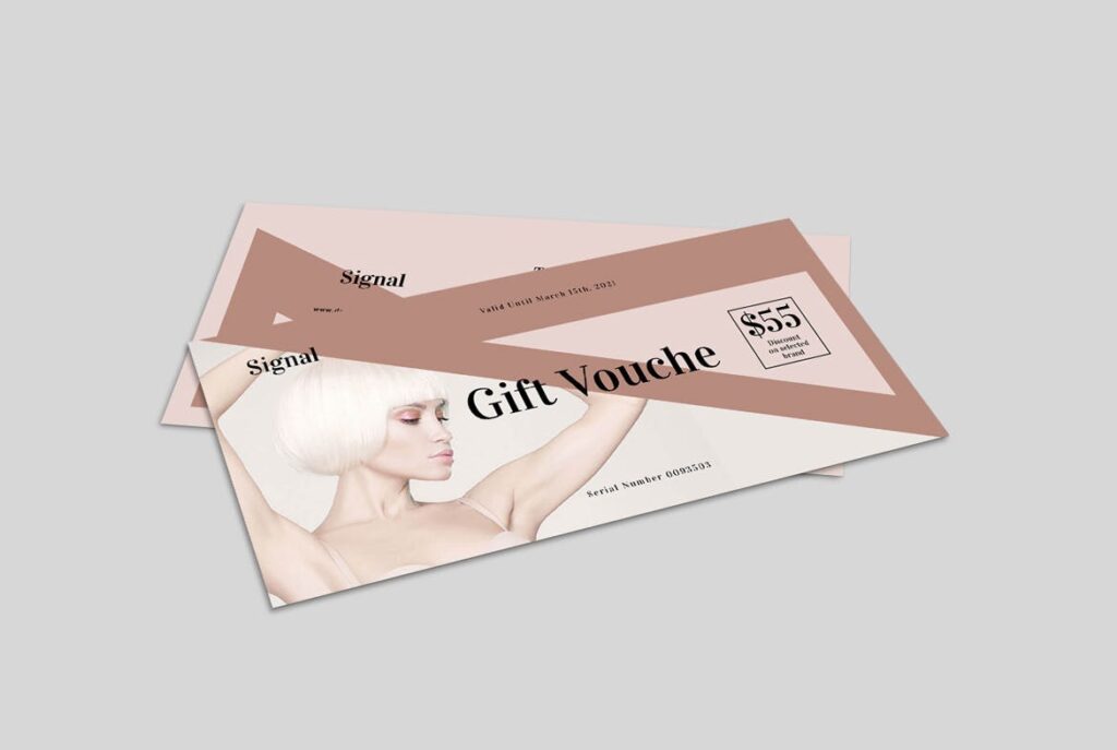 精致多种透视角度礼品券模板素材下载Gift Voucher Template插图3