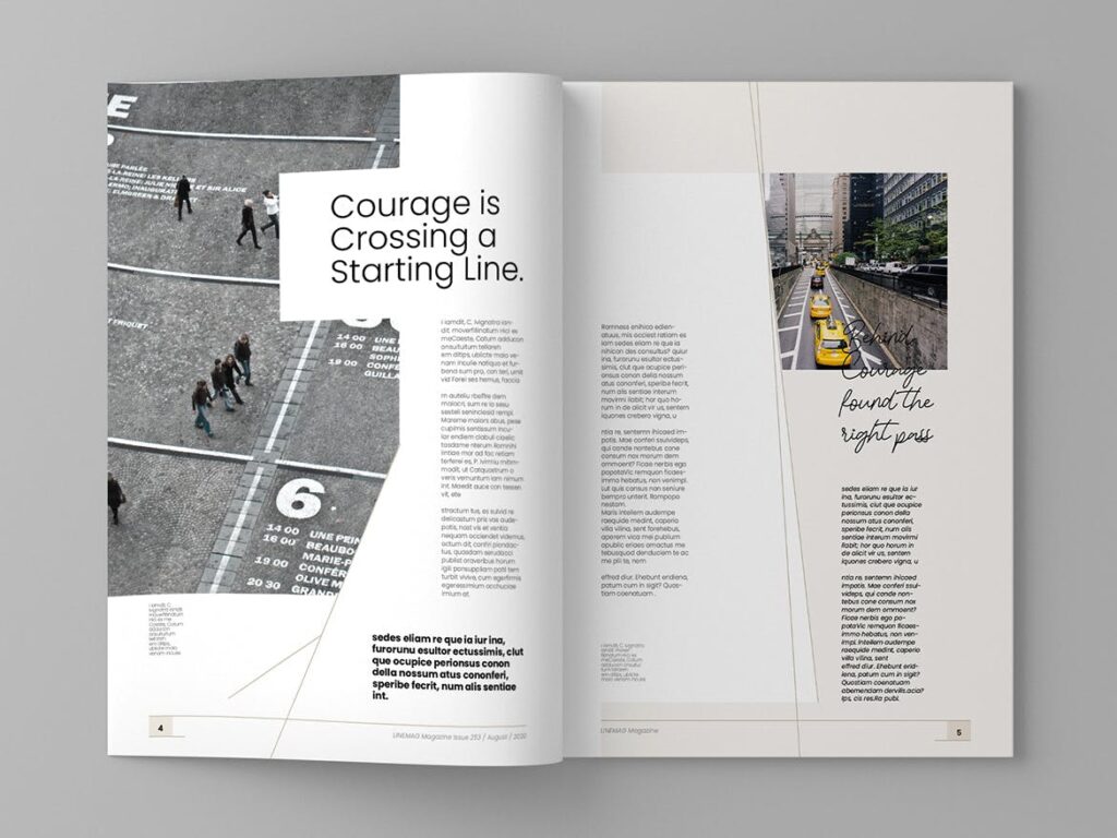 时尚创意版式多用途画册杂志模版Linemag Magazine Template插图3