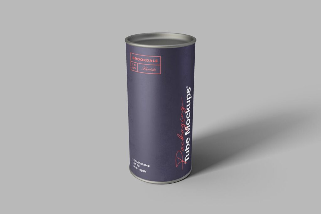 6个纸包装茶叶样机素材模板素材下载Packaging Tube Mockups BQ6V7U8插图3