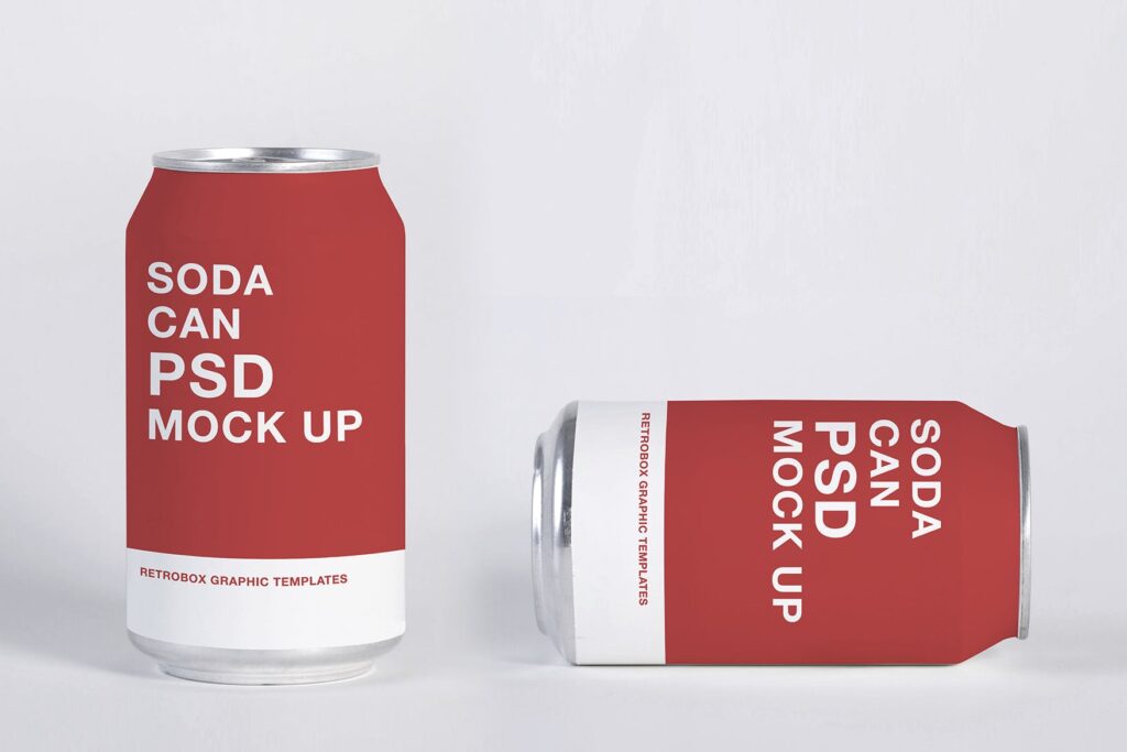 苏打水金融包装罐模型样机下载Soda Can Mock Up Vol 02插图3