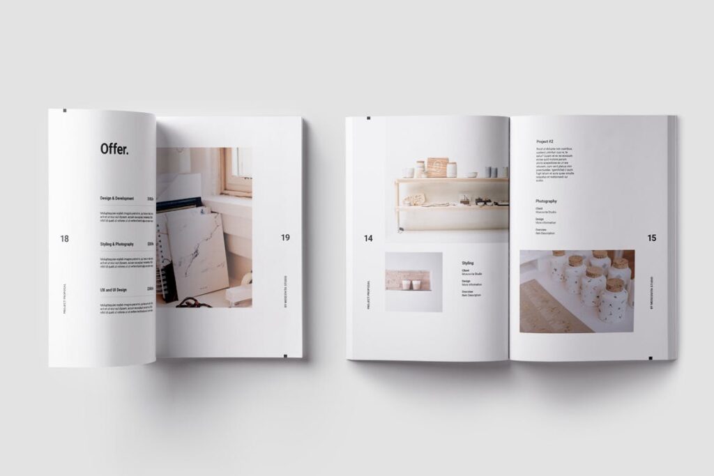 现代生活极致简洁家居设计/室内设计画册模版Voom Proposal插图3