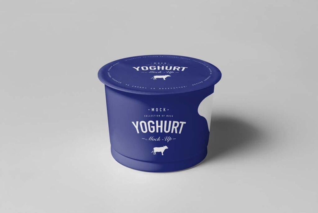 酸奶塑料杯包装杯模型样机素材下载Yoghurt Cup Mockup 3插图3