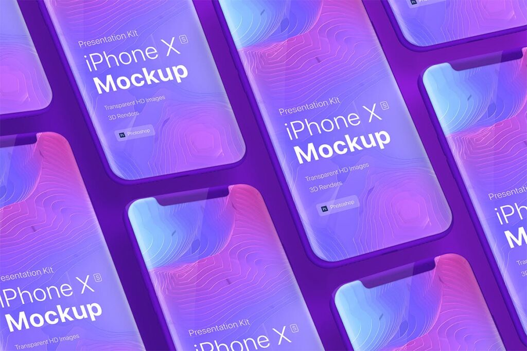 UI作品展示移动设备样机模型下载iPhone XS app mobile showcase MockUp插图3