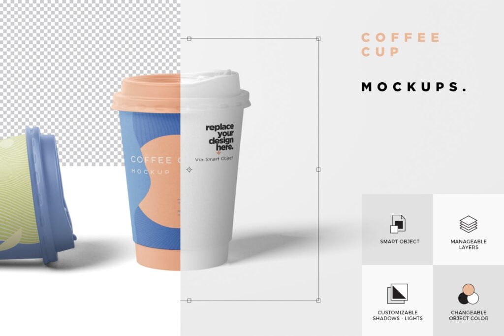 热饮文艺咖啡纸杯样机模型素材下载4 Awesome Coffee Cup Mockups插图4