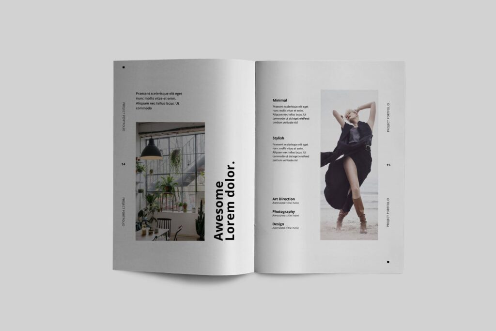 文艺工作室介绍画册杂志模板素材下载AERO Minimal Design Brochure插图4