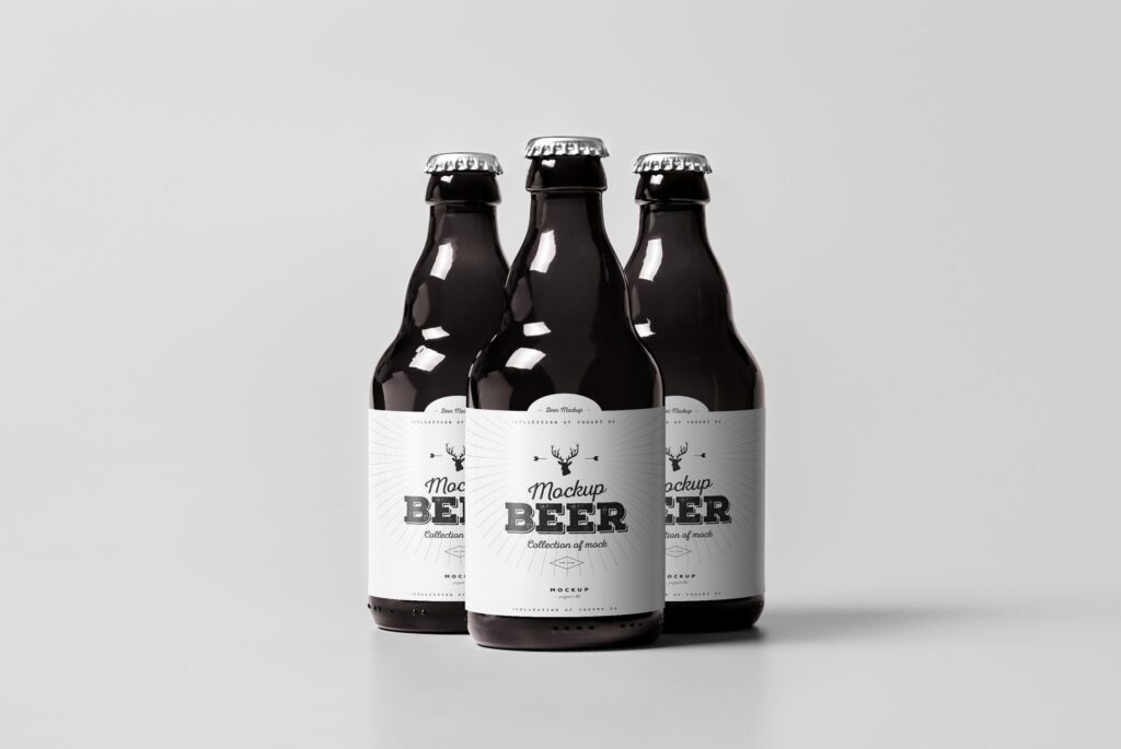 啤酒品牌包装/啤酒瓶包装模型样机模型下载Beer Mockup 2 DV9XAA插图4