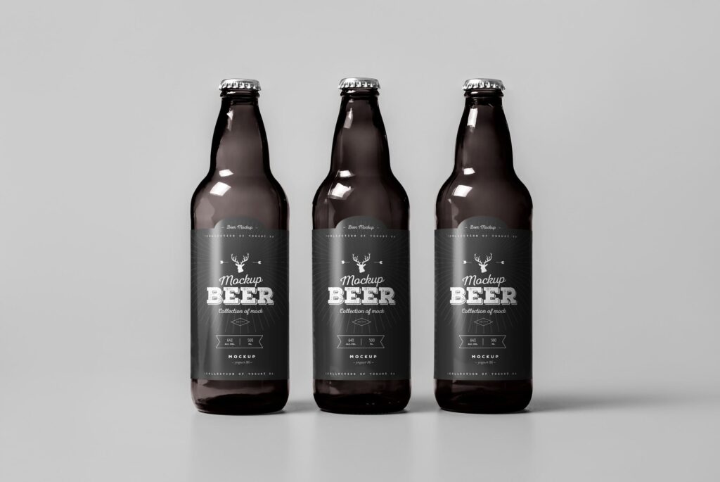 精致文艺棕色啤酒模型样机Beer Mockup 3 VLQWXY插图4