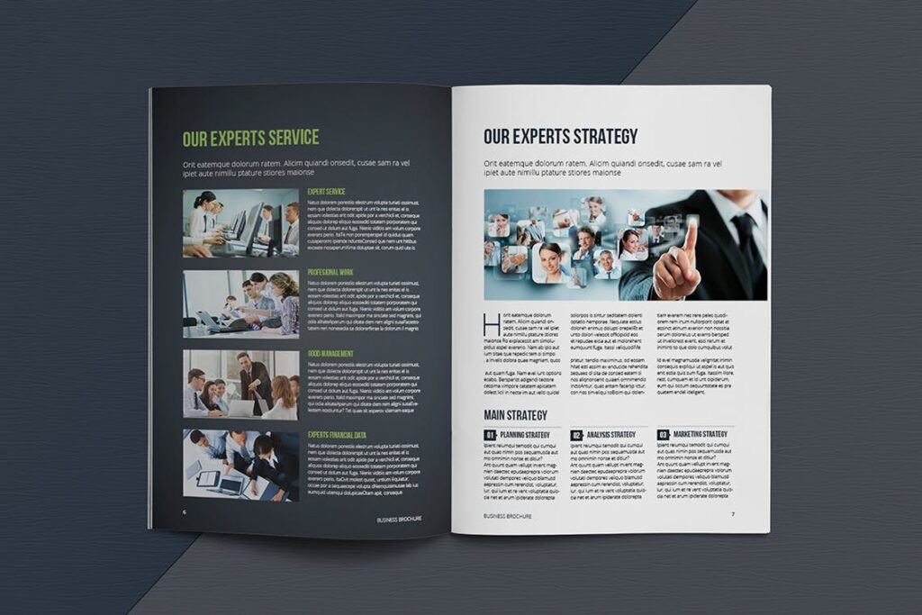 整洁典现代专业的企业商务手册模板Business Brochure Template DV95G插图4