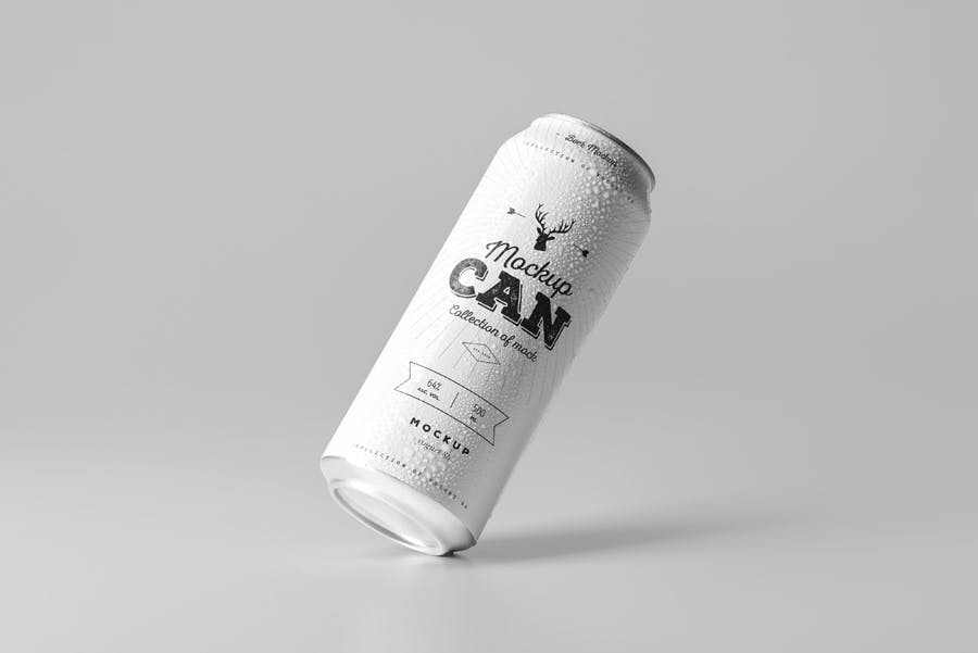 法国啤酒易拉罐包装模型样机素材下载Can Mock up 4 X5QRMU插图(4)