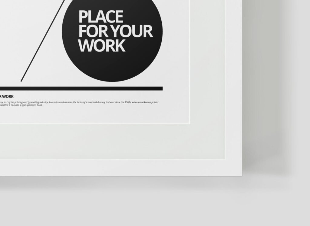 黑白艺术相框模型样机素材下载Frame For Your Work Pd73r4插图4