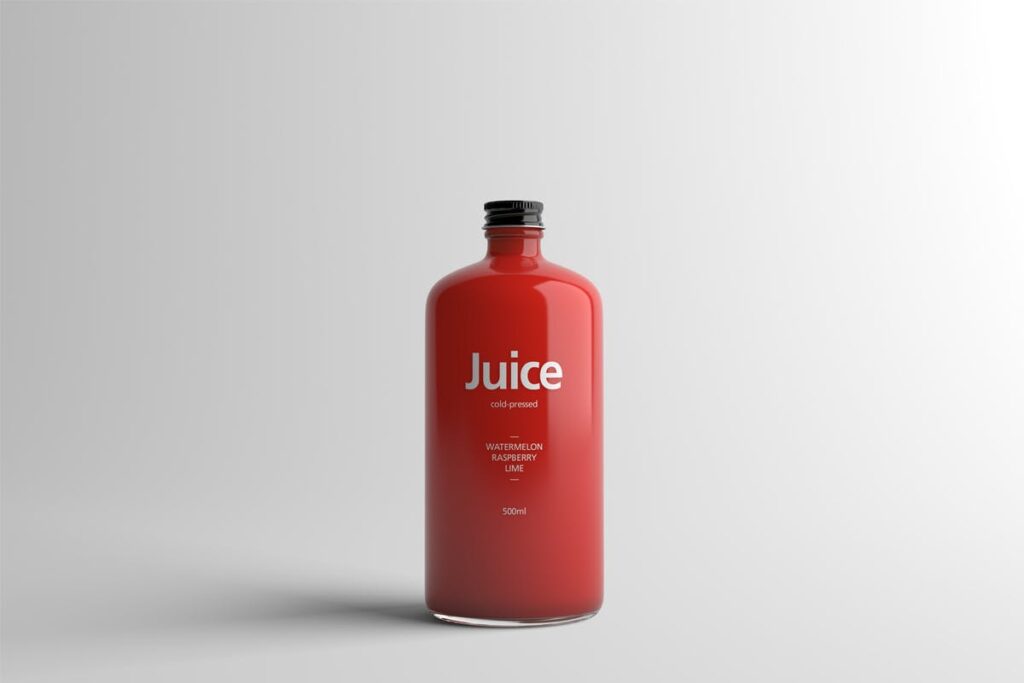 果蔬料理包装玻璃瓶样机素材模板素材下载Juice Bottle Packaging MockUp THQZA4插图4