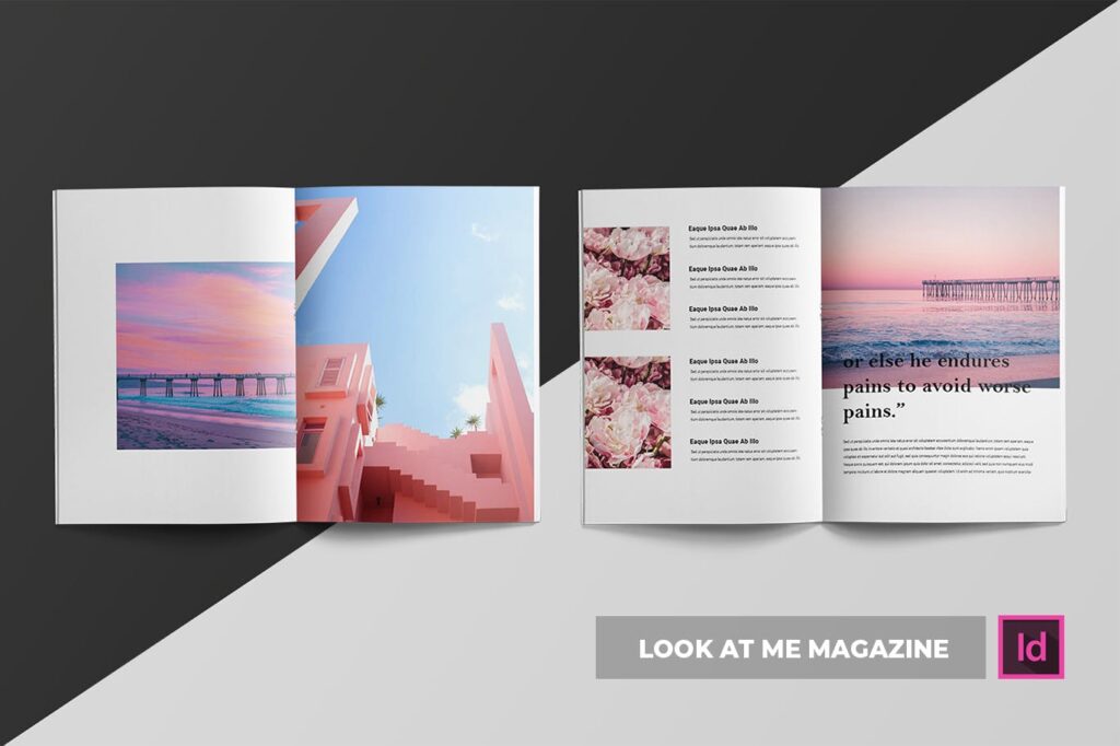 时尚高端简约多用途A4画册模板Look at mE Magazine Template插图4