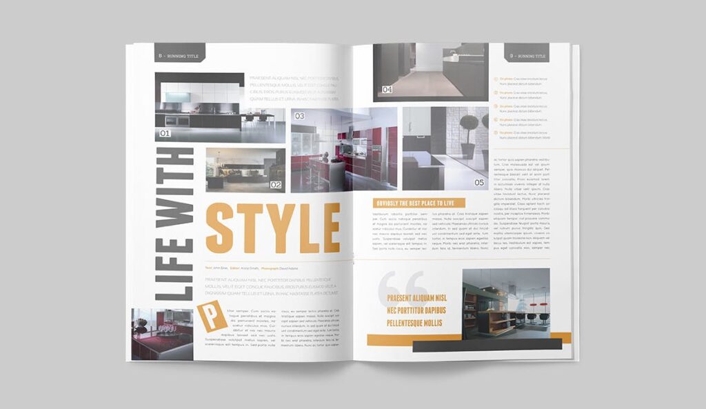 现代简约厨房设计/居家生活美学周刊杂志模板Magazine Template插图4