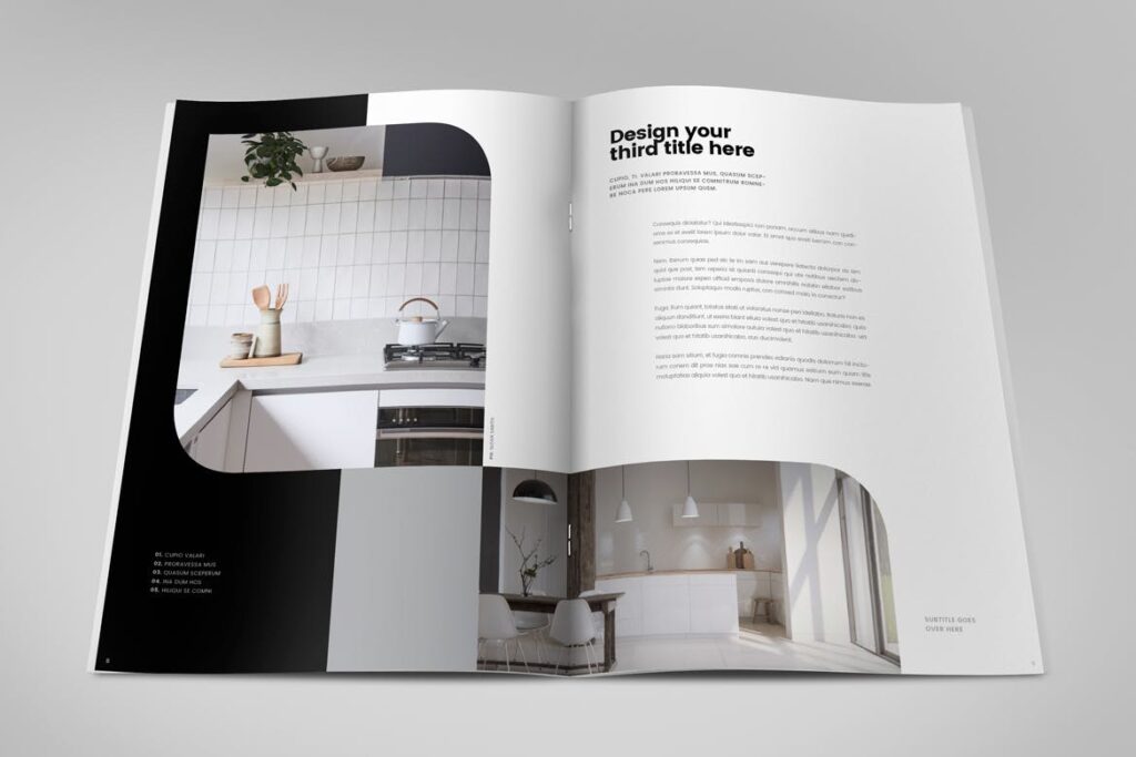 极简室内设计/居家生活美学杂志画册模板Minimal Interior Design Magazine插图4