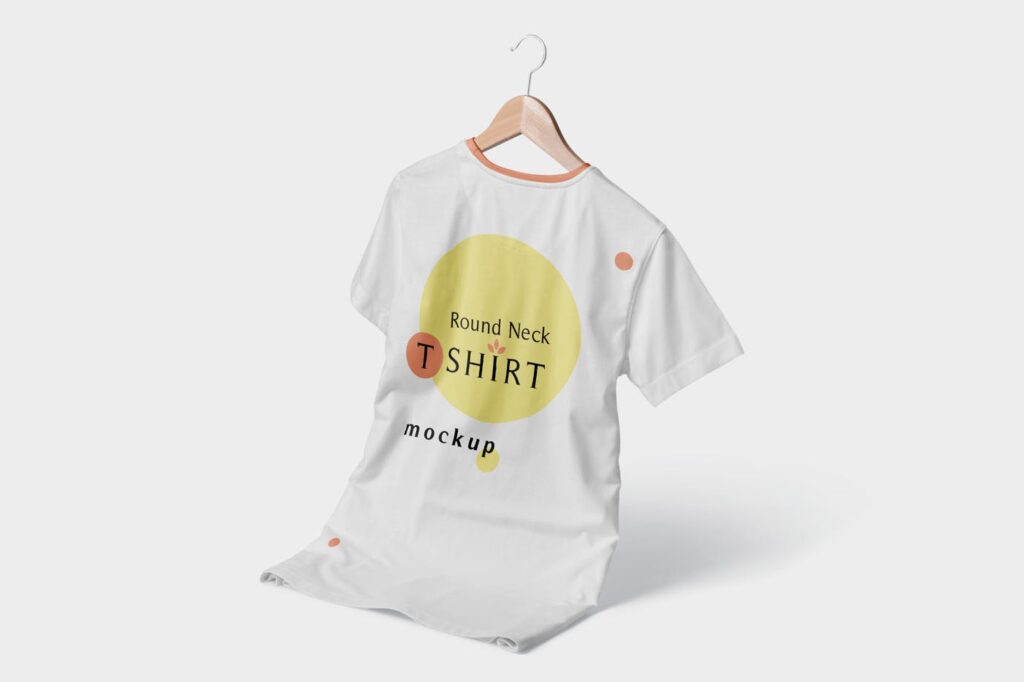 企业文化衫/服装品牌设计模型样机效果图Modish Round Neck T Shirts Mockups插图3